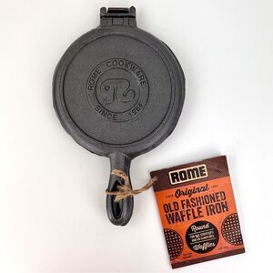 Rome 6.5" Cast Iron Waffle Maker #1100 Original Old Fashioned   BRAND NEW